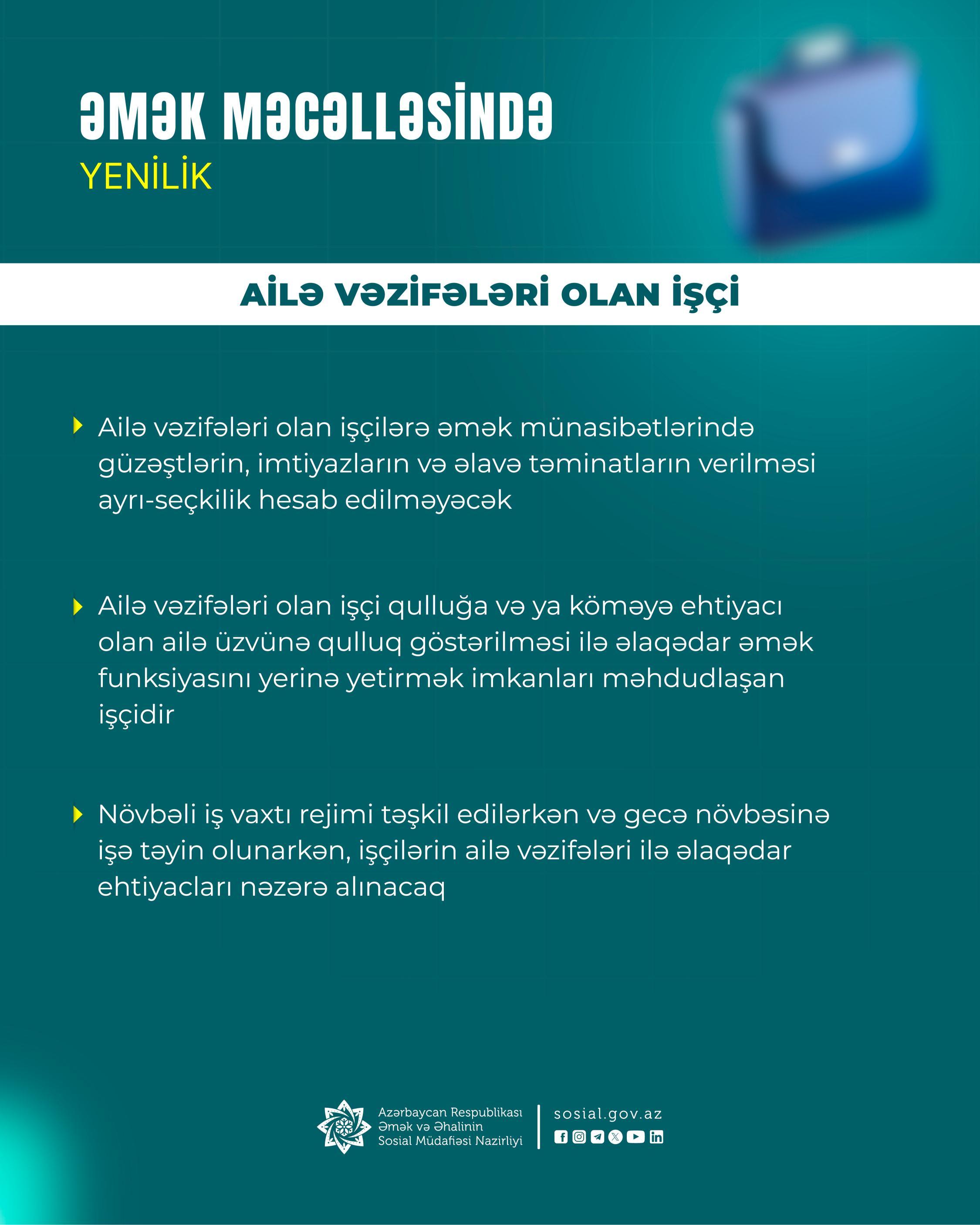 Əmək qanunvericiliyində yeniliklər olacaq