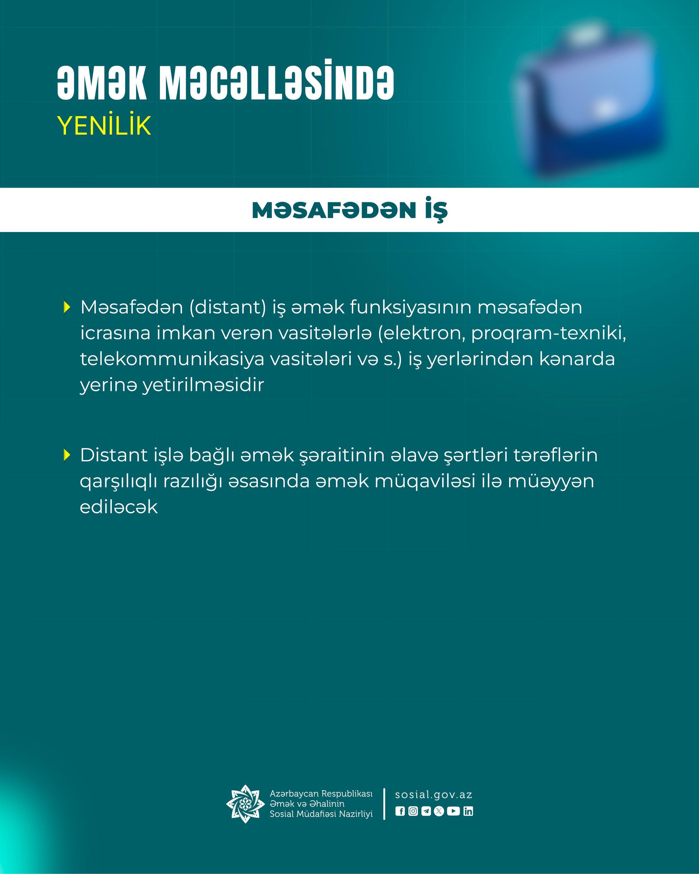 Əmək qanunvericiliyində yeniliklər olacaq